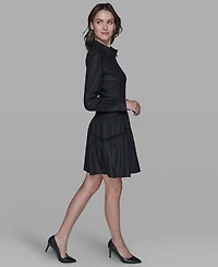 Karl Lagerfeld Paris Women's Collared Shirt Dress