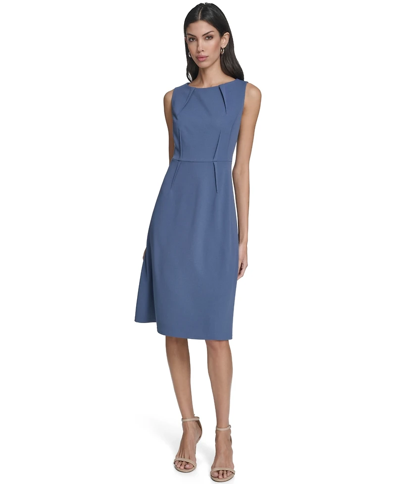 Calvin Klein Women's Sleeveless Seamed Midi Dress