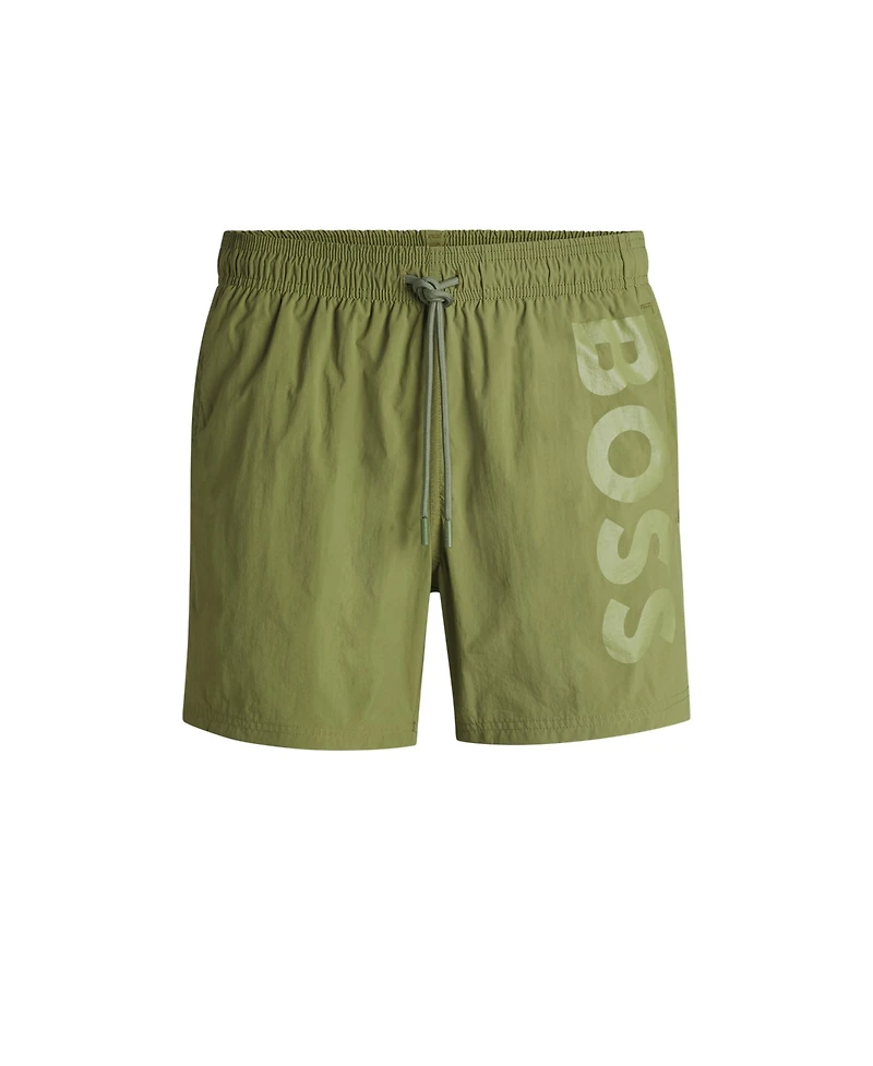 Boss by Hugo Men's Contrast-Logo Swim Shorts