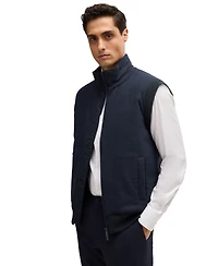 Boss by Hugo Men's Brushed-Flannel Front Regular-Fit Vest