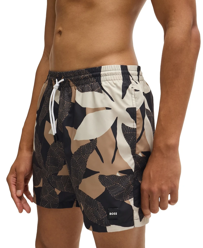Boss by Hugo Men's Printed Quick-Drying Swim Shorts