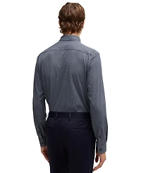 Boss by Hugo Men's Printed Slim-Fit Performance-Stretch Shirt