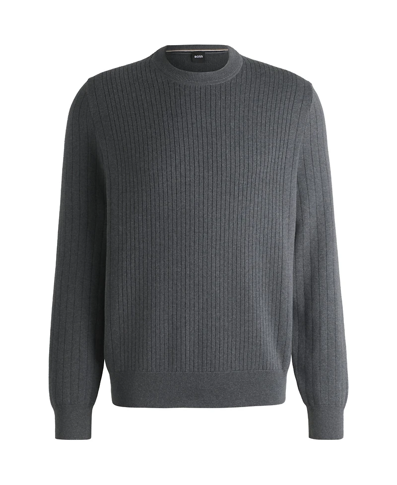 Boss by Hugo Men's Vertical Striped Regular-Fit Sweater