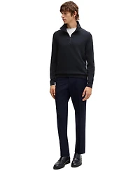 Boss by Hugo Men's Softshell Trims Zip-Neck Sweater