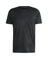 Boss by Hugo Men's Moisture Management Active Jacquard-Pattern T-Shirt