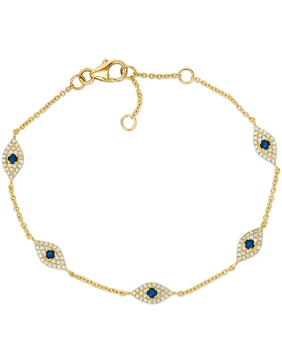 Le Vian Sapphires(0.28 ct. t.w.) and Vanilla Diamond (0.38 ct. t.w.) Bracelet in 14k Honey Gold