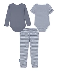 Calvin Klein Baby Boys Long-Sleeve Bodysuit, Bodysuit and Leggings, 3-Piece Set