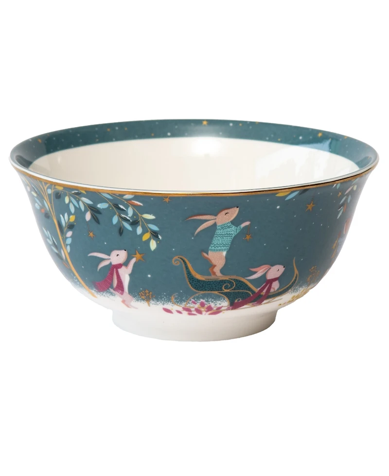 Portmeirion Sara Miller Woodland Tales Rabbit Sleigh Candy Bowl