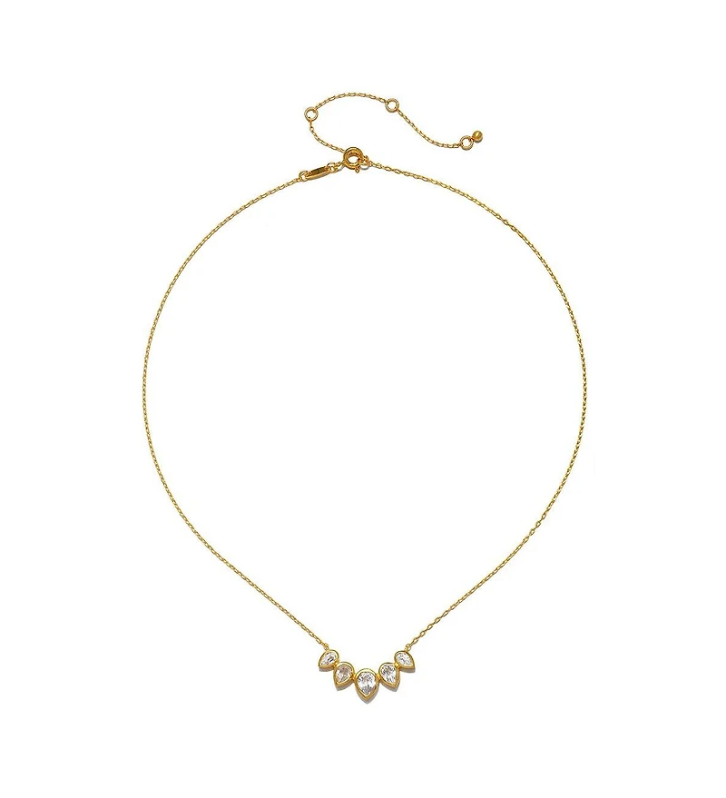 Satya Jewelry Commence with Clarity White Topaz Lotus Petal Necklace