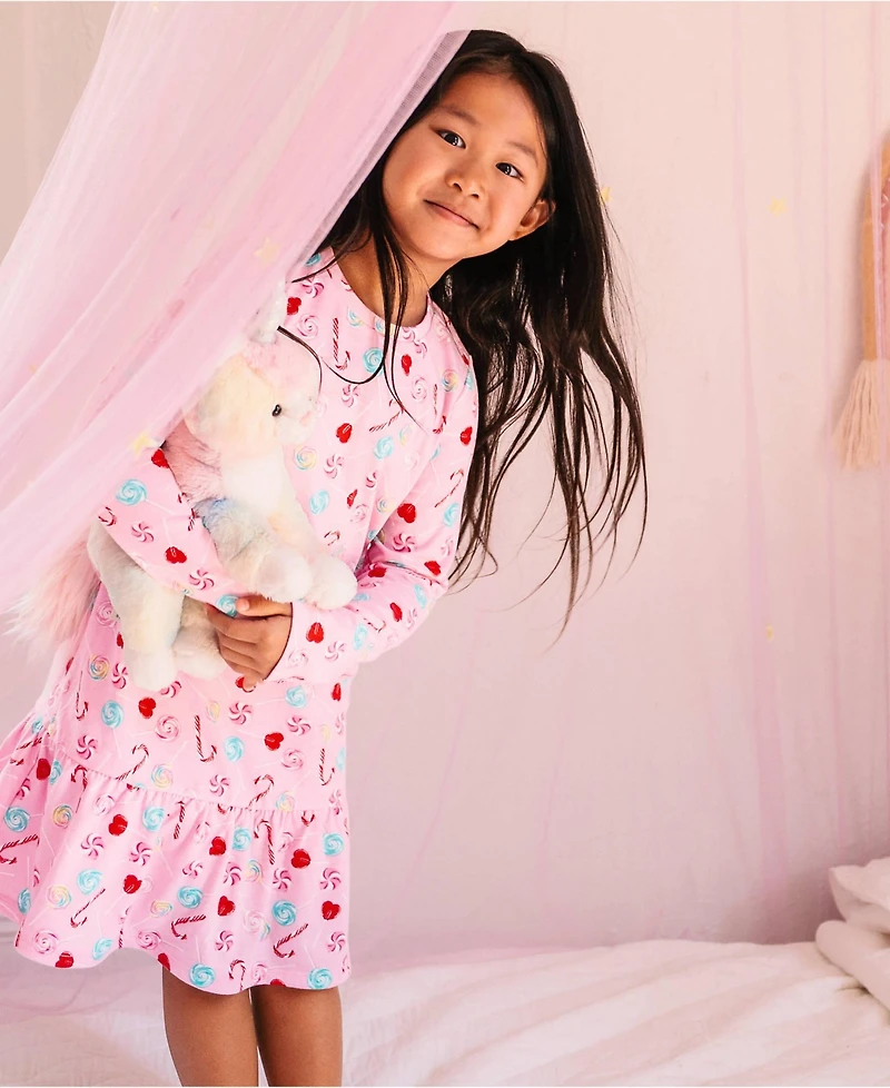 Lands' End Girls Long Sleeve Jersey Nightgown