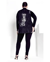 Avenue Women's Hacci Print Duet Top