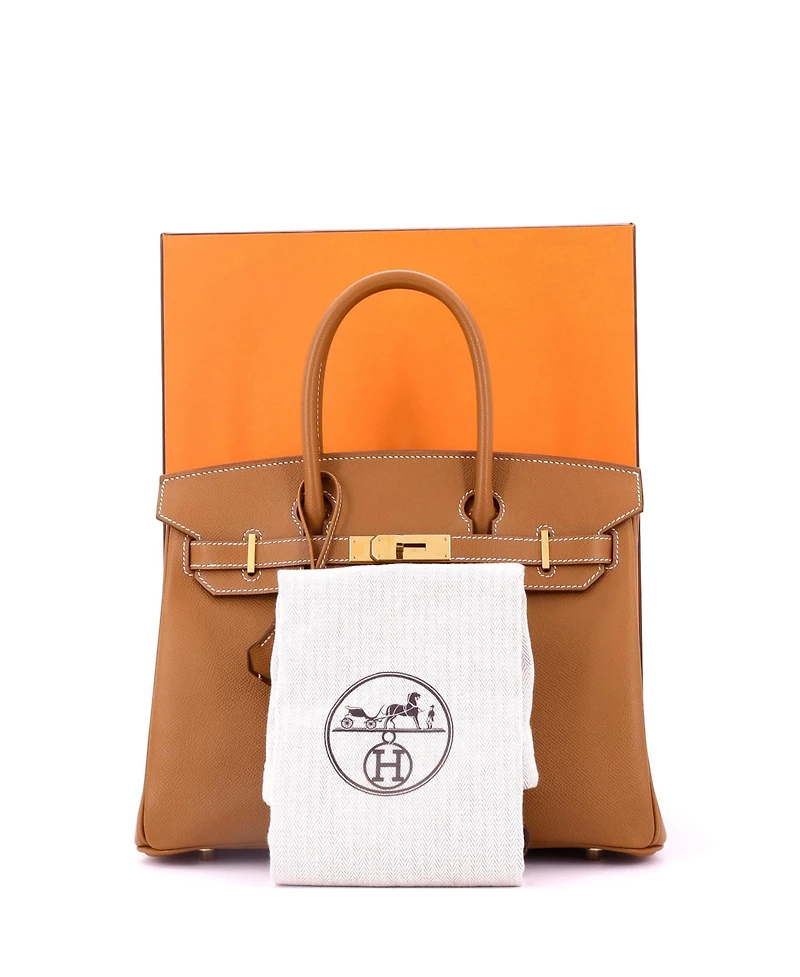 Pre-Owned Hermes Birkin 30 Handbag Brown Epsom with Gold Hardware