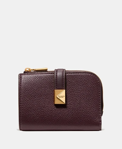 kate spade new york Deco Pebbled Leather Compact Wallet