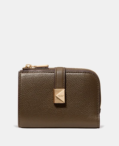 kate spade new york Deco Pebbled Leather Compact Wallet