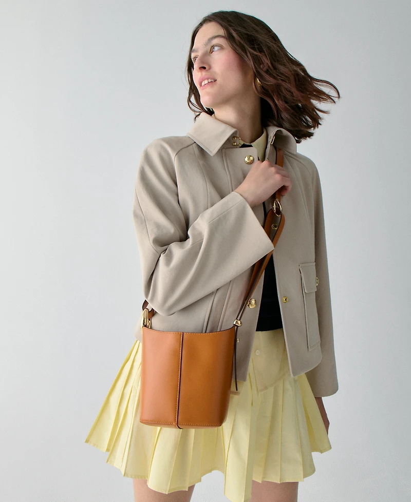 kate spade new york Halo Fine Grain Leather Mini Bucket