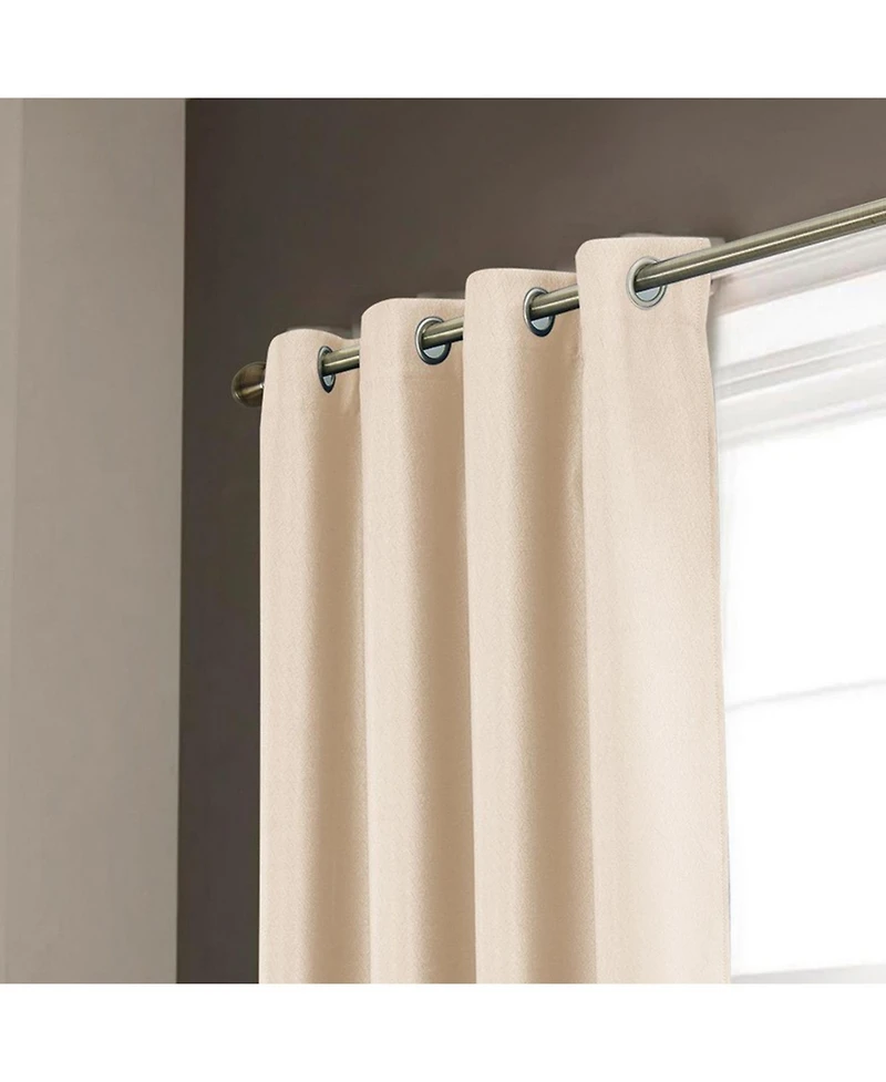 Olivia Gray Lydia Matte Embossed One Blackout Panel - 52"x84", Beige