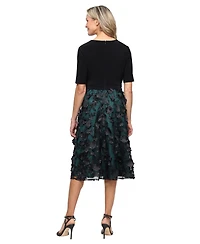 Alex Evenings Women's Elbow Sleeve Dress