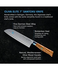 Messermeister Oliva Elite Kullenschliff Santoku Knife / 7"