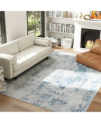 Homcom Area Rug 8x10, Non-Slip Machine Washable Rug for Living Room,