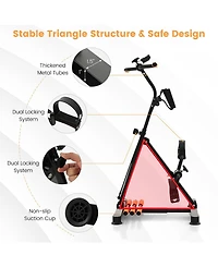 Sugift Adjustable Lcd Pedal Exercise Bike with Massage-Yellow