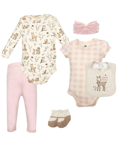 Hudson Baby Girls Cotton Layette Set, Enchanted Forest, 9-12 Months