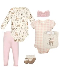 Hudson Baby Girls Cotton Layette Set, Enchanted Forest, 9-12 Months