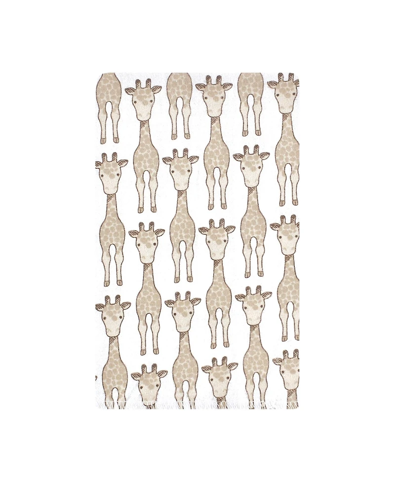 Hudson Baby Cotton Flannel Burp Cloths 10-Pack, Giraffe, One Size