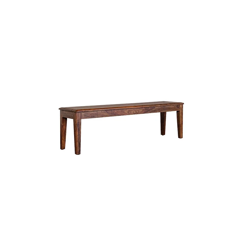 Porter Designs Sonora Solid Sheesham Wood Dining Bench, Brown