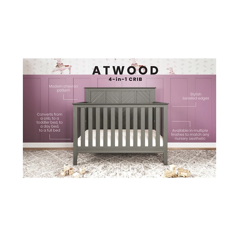 Child Craft Atwood 4-in-1 Convertible Crib