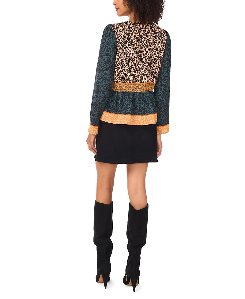 Vince Camuto Women's Crewneck Button-Down Top