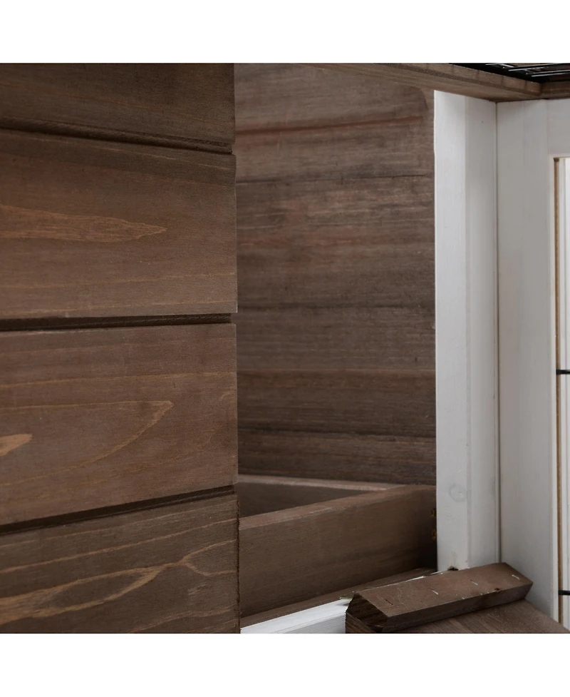 PawHut Rabbit Hutch Bunny Cage Indoor Small Animal House w/ Run Pull Out Tray