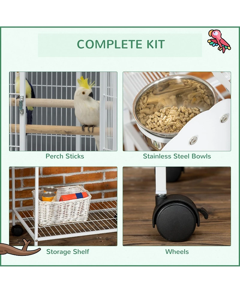 PawHut Large Parrot Cage, Cockatiels, Parakeets & Other Birds