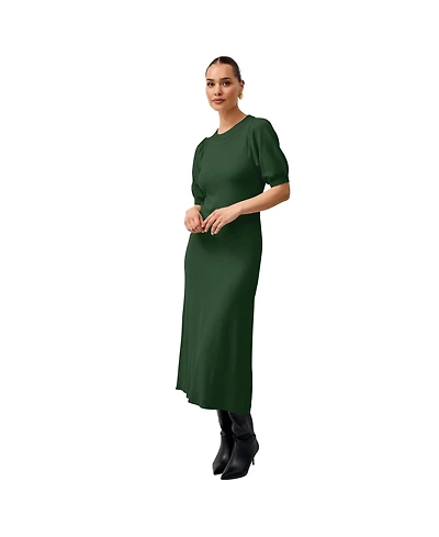 ellos Women's Fine Knit Midi Sweater Dress