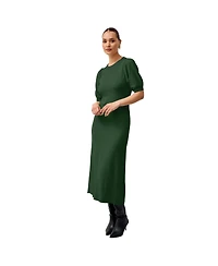 ellos Women's Fine Knit Midi Sweater Dress