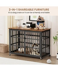 Airsurfer Dog Crate Wrought Iron Frame Door with Side Openings
