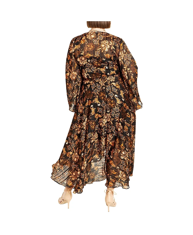 City Chic Women's Freya Print Maxi Dress