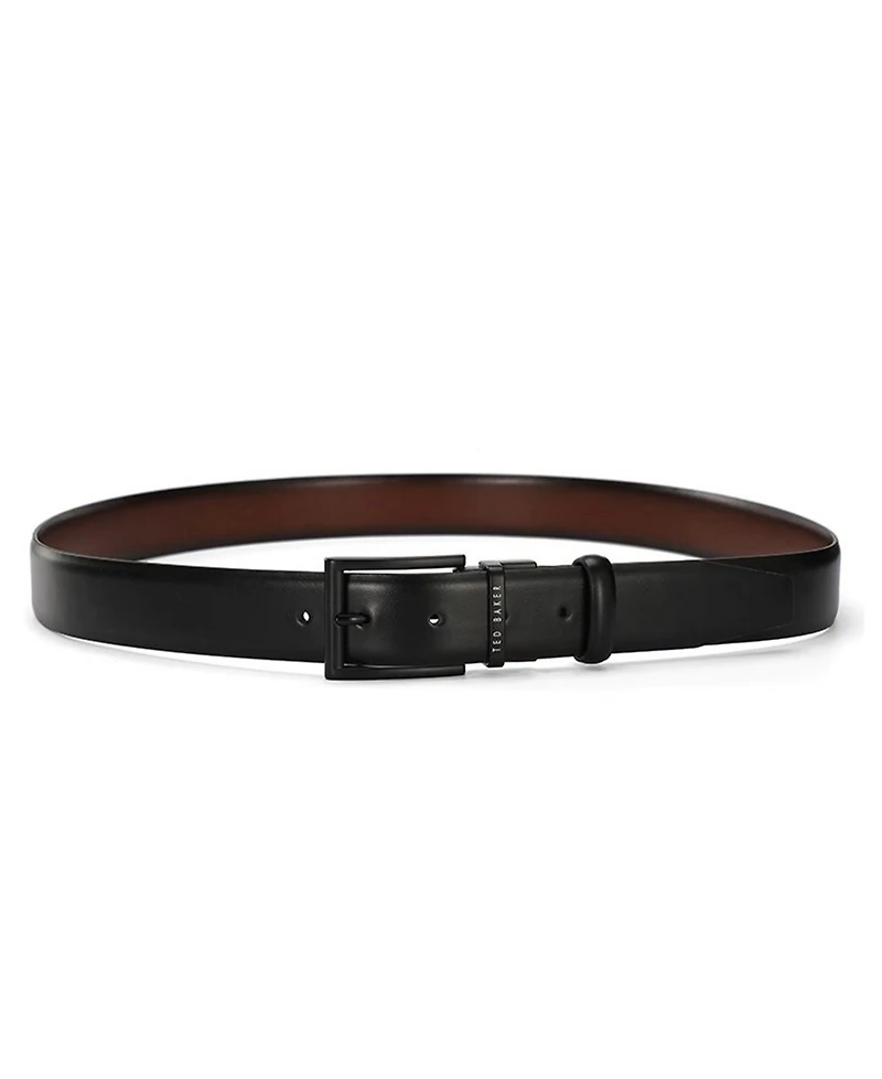 Ted Baker Men's Reversible Tan Loop Leather Belt