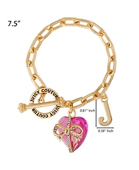 Juicy Couture Heart Stone & J Charm Bracelet
