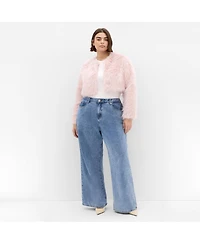 City Chic Women's Angelica Faux Fur Crop Jacket