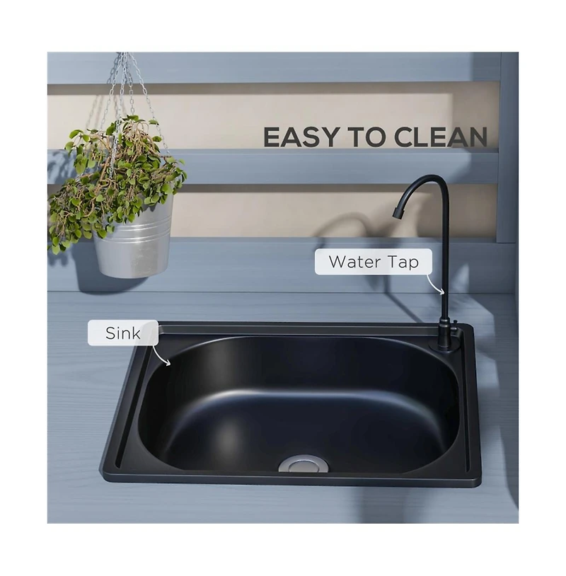 Slickblue Sturdy Garden Work Bench with Open Shelf Storage