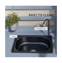 Slickblue Sturdy Garden Work Bench with Open Shelf Storage