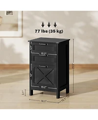 Homcom 3 Drawer File Cabinet, Filing Cabinet for A4 or Letter Size