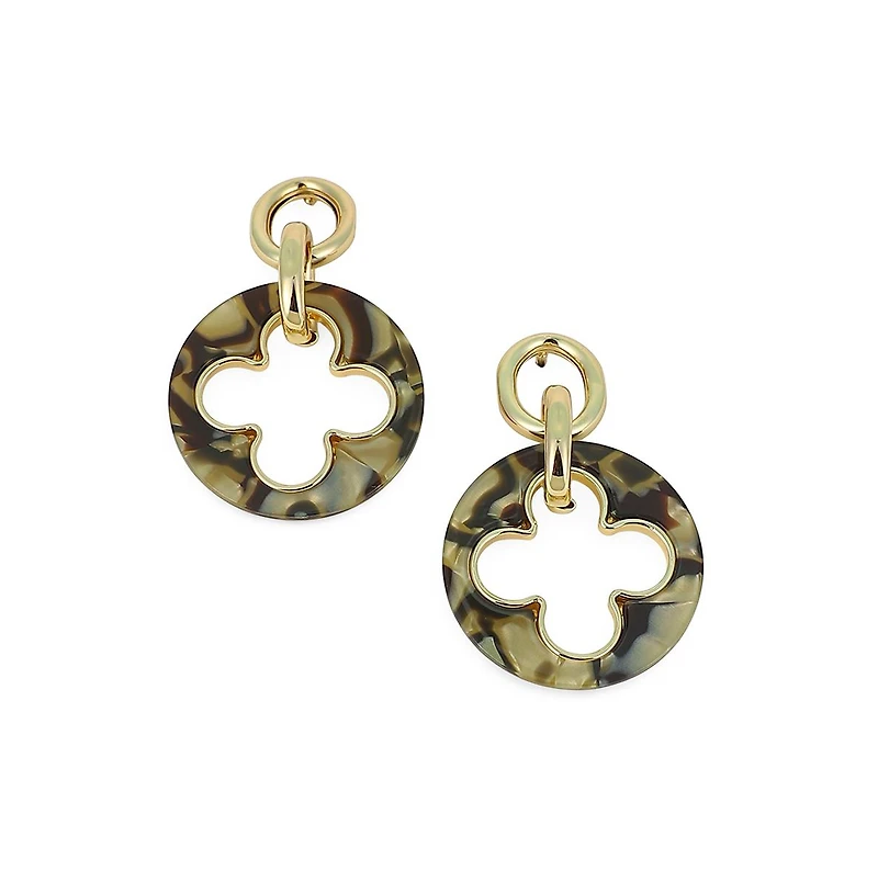 Women's The Clover-Tortoiseshell Drop Earrings