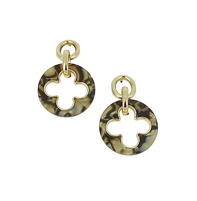 Women's The Clover-Tortoiseshell Drop Earrings