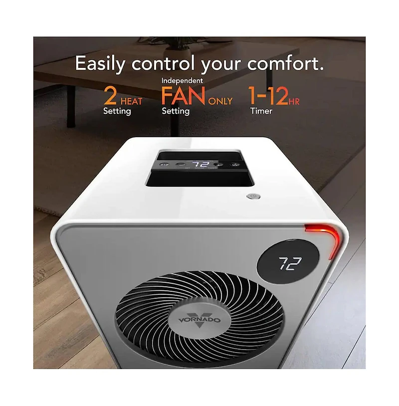 Vornado Air Whole Room Space Heater with Auto Climate Control - White