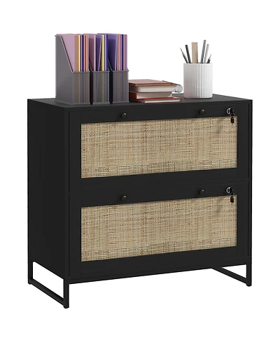 Vinsetto Filing Cabinet with Hanging Bar for Letter A4 Legal