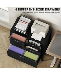 Homcom 4 Drawer File Cabinet Filing for Letter/A4/Legal Files