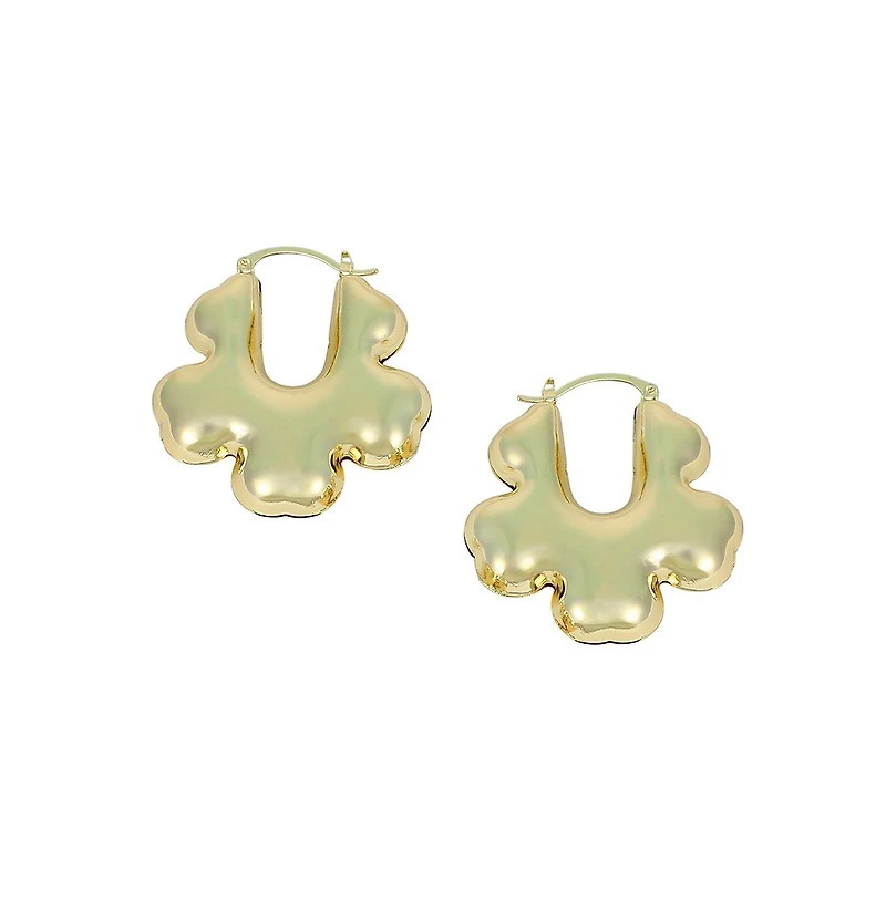 Women's The Puffer-Bolt Hoop Earrings - California Gold