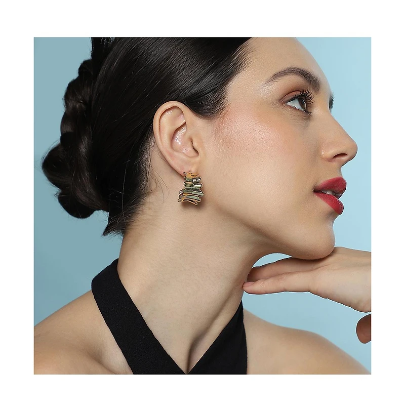 Women's The Ripple Hoop Earrings - California Gold