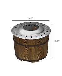 Slickblue Modern Outdoor Fire Pit for Patio, Garden, or Relaxing Evenings